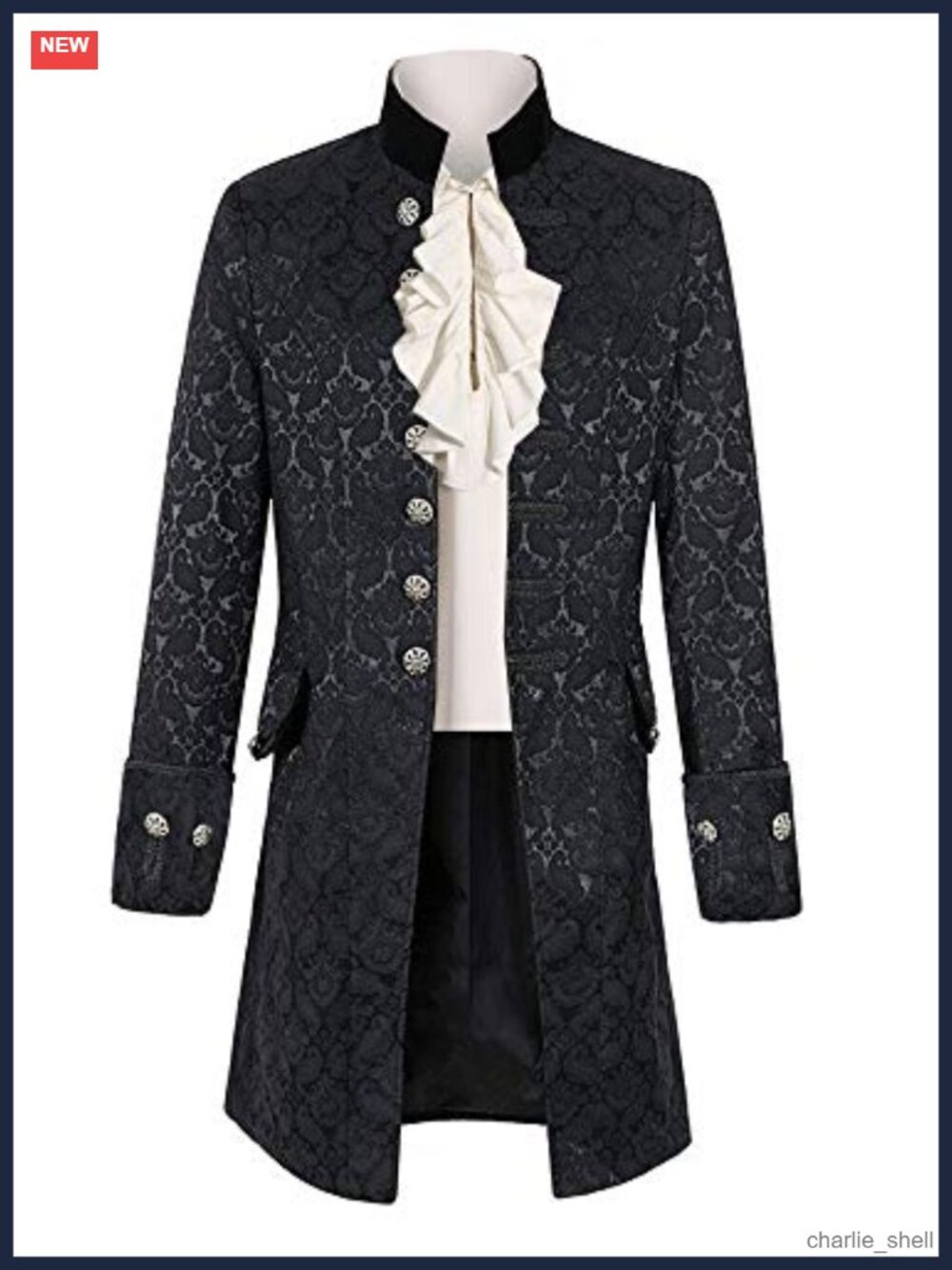 Steampunk Medieval Pirate Viking Renaissance Tailcoat Halloween Tuxedo Coat